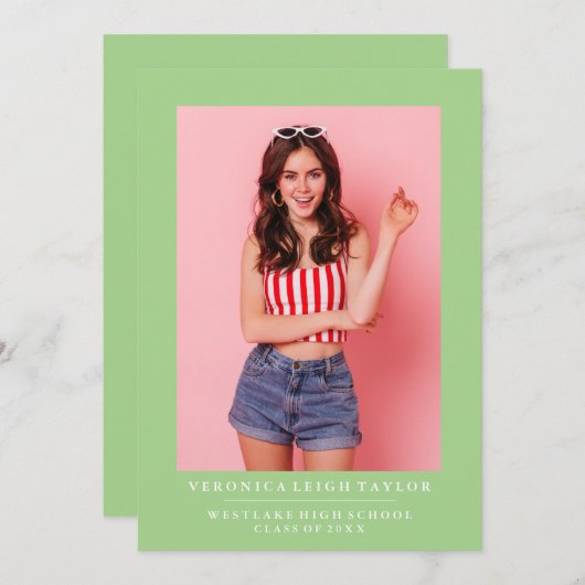 ANKÜNDIGUNG DES MINIMALISTISCHEN FOTOS (Vorne/Hinten)