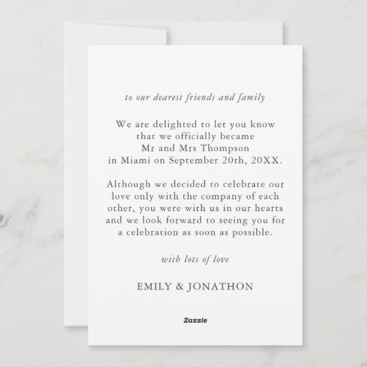 Ankündigung des Minimalistischen Fotos (Rückseite)