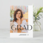 Ankündigung des Minimalistischen GRAD-Foto-Abschlu (Stehend Vorderseite)