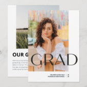 Ankündigung des Minimalistischen GRAD-Foto-Abschlu (Vorne/Hinten)