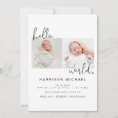 Ankündigung des Minimalistischen Neugeborenen-Foto (Vorderseite)