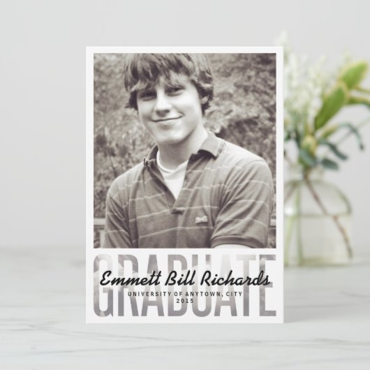 Ankündigung des modernen Abschlusses (Stehend Vorderseite)