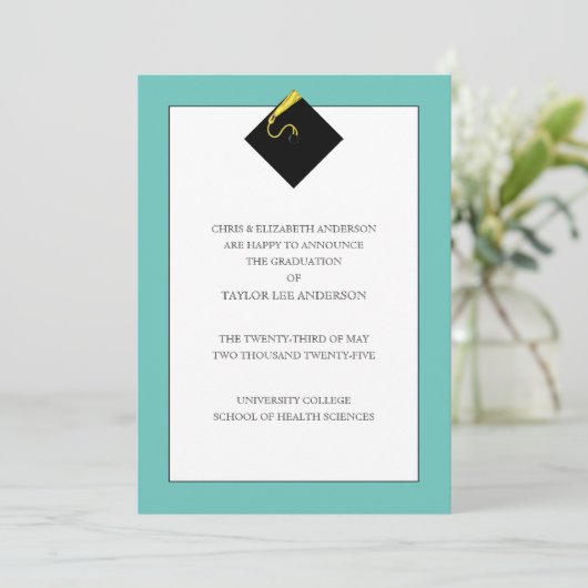 Ankündigung des modernen Abschlusses (Stehend Vorderseite)