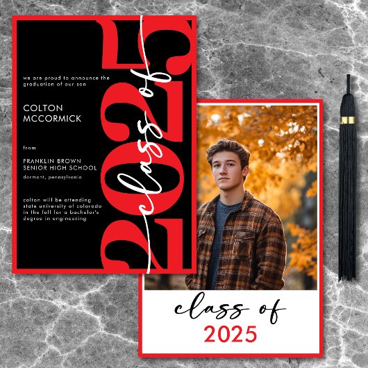 Ankündigung des modernen Abschlusses der Roten Typ