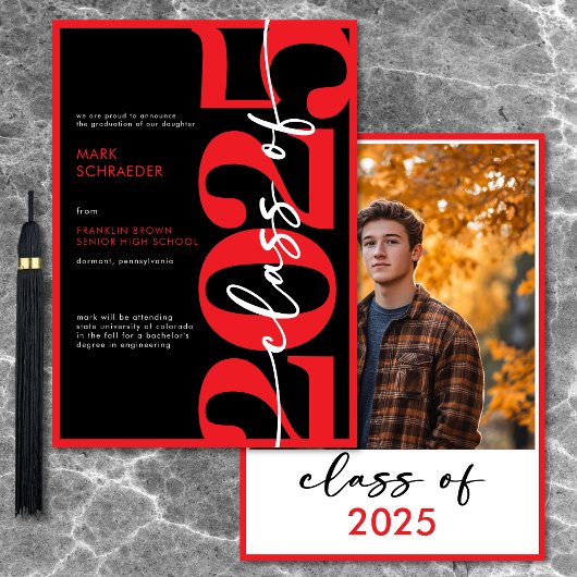 Ankündigung des modernen Abschlusses der Roten Typ