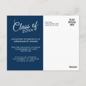 Ankündigung des modernen Abschlusses Foto - Navy B Postkarte (Rückseite)