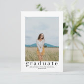 Ankündigung des modernen Abschlusses Typografie (Stehend Vorderseite)