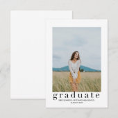 Ankündigung des modernen Abschlusses Typografie (Vorne/Hinten)