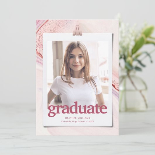 Ankündigung des modernen Abschlusses Typografie (Stehend Vorderseite)