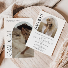 Ankündigung des modernen Arch Foto Abschluss