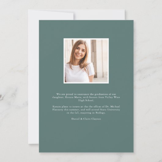 Ankündigung des modernen Arch Foto Abschluss (Rückseite)