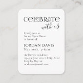 Ankündigung des modernen Arch Foto Abschluss Begleitkarte (Rückseite)