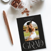 Ankündigung des modernen Arched Foto Black Abschlu