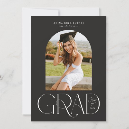 Ankündigung des modernen Arched Foto Black Abschlu (Vorderseite)