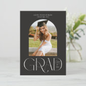 Ankündigung des modernen Arched Foto Black Abschlu (Stehend Vorderseite)