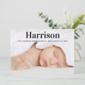 Ankündigung des modernen Baby Boy Birth (Stehend Vorderseite)