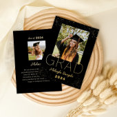 Ankündigung des modernen Black Gold Abschluss Foil