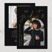 Ankündigung des modernen Black Gold Arch Abschluss (Vorne/Hinten)