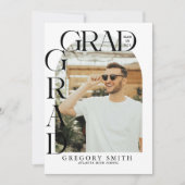 Ankündigung des modernen Boho Arch Foto Abschluss (Vorderseite)