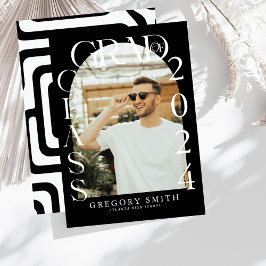 Ankündigung des modernen Boho Arch Foto Abschluss