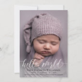 Ankündigung des modernen Calligraphy Baby Girl Fot (Vorderseite)