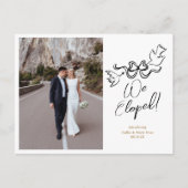 Ankündigung des modernen Doodle-Elopement-Fotos (Vorderseite)