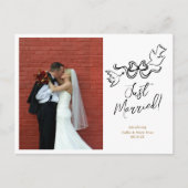 Ankündigung des modernen Doodle-Elopement-Fotos (Vorderseite)