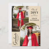 Ankündigung des modernen Foto Black Cream Abschlus (Vorderseite)