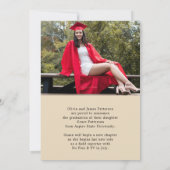 Ankündigung des modernen Foto Black Cream Abschlus (Rückseite)