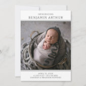 Ankündigung des modernen Foto Boy Birth (Vorderseite)