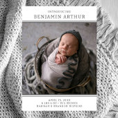 Ankündigung des modernen Foto Boy Birth