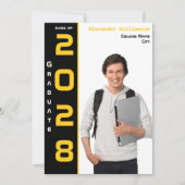 Ankündigung des modernen Foto Gold Black Abschluss (Vorderseite)