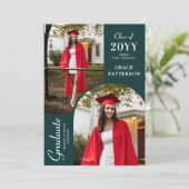 Ankündigung des modernen Foto Green White Abschlus (Stehend Vorderseite)