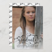 Ankündigung des modernen Foto Kalligrafie-Abschlus (Vorne/Hinten)