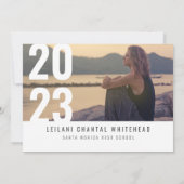 Ankündigung des modernen Fotos Abschluss (Rückseite)