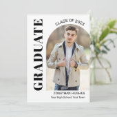 Ankündigung des modernen Fotos Abschluss (Stehend Vorderseite)