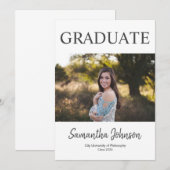 Ankündigung des modernen Fotos Abschluss (Vorne/Hinten)