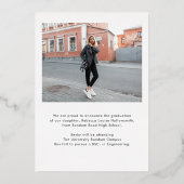 Ankündigung des modernen Fotos Abschluss (Rückseite)