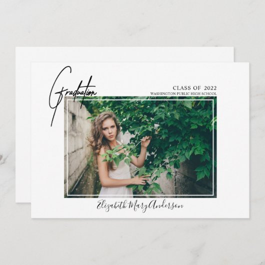 Ankündigung des modernen Fotos Abschluss 2022 (Vorne/Hinten)