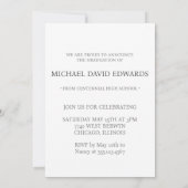 Ankündigung des modernen Fotos Abschluss - Minimal (Rückseite)