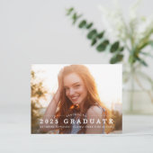 Ankündigung des modernen Fotos Abschluss Postkarte (Stehend Vorderseite)