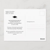 Ankündigung des modernen Fotos Abschluss Postkarte (Rückseite)