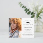 Ankündigung des modernen Fotos Abschluss Postkarte (Stehend Vorderseite)