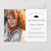 Ankündigung des modernen Fotos Abschluss Postkarte (Vorderseite)