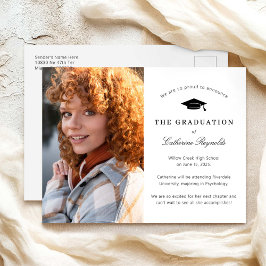 Ankündigung des modernen Fotos Abschluss Postkarte