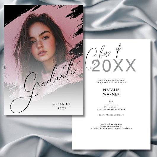 Ankündigung des modernen Fotos Black & White Grad