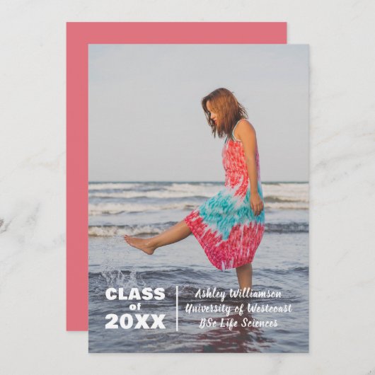 Ankündigung des modernen Fotos Class 20XX Abschlus (Vorne/Hinten)