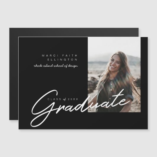 Ankündigung des Modernen Fotos Classic Black Gradu (Vorne/Hinten)