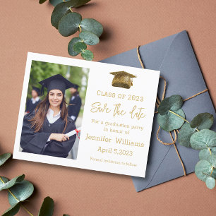 Ankündigung des modernen Fotos Save the Date Absch