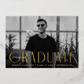 Ankündigung des modernen Gold Foil Foto Abschluss (Vorderseite)